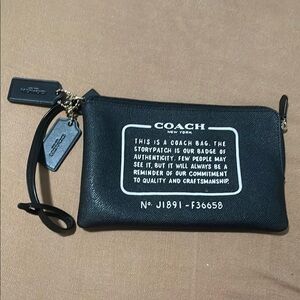 Coach Black Wristlet Clutch